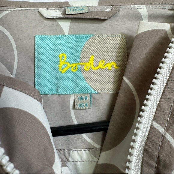 Boden half‎ zip wind breaker hooded size 4 long sleeve pullover jacket - Picture 10 of 10